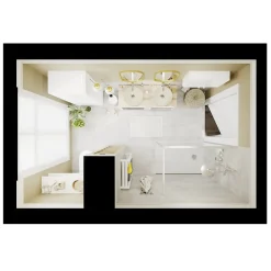 Sèche-serviettes eau chaude en acier GoodHome Duala blanc 16 barres - 325 W