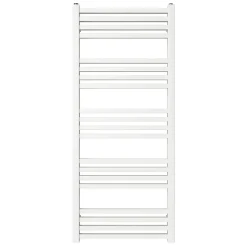 Sèche-serviettes eau chaude en acier GoodHome Duala blanc 20 barres - 438 W