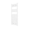 Sèche-serviettes eau chaude plat en acier Flomasta blanc 490W