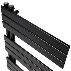 Sèche-serviettes eau chaude en acier GoodHome Boxwood noir 488W