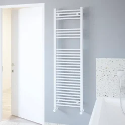 Sèche-serviettes eau chaude plat en acier Flomasta blanc 609W