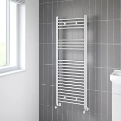 Sèche-serviettes eau chaude plat en acier Flomasta argent 333W
