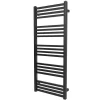 Sèche-serviettes eau chaude en acier GoodHome Duala noir 20 barres - 438 W