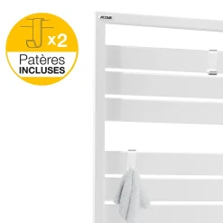 Sèche-serviettes eau chaude en acier Acova Astrakan blanc 608W