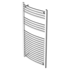 Sèche-serviettes eau chaude en acier Blyss chrome 382W