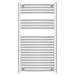 Sèche-serviettes eau chaude en acier Blyss chrome 382W