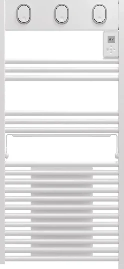 Sèche-serviettes électrique à inertie fluide Sauter Marapi tactile blanc 500W + soufflerie 1000W