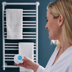 Sèche-serviettes électrique à inertie fluide GoodHome Hyana blanc 500W
