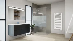 Sèche-serviettes électrique à inertie fluide Noirot Flobain 500W blanc