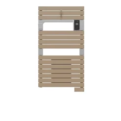 Sèche-serviettes électrique à inertie fluide Sauter Asama connectable cappuccino 500W + soufflerie 1000W