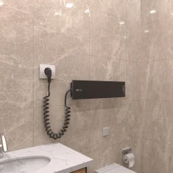 Sèche-serviettes électrique SMART 400x100 avec minuterie ECO, 24W, Noir