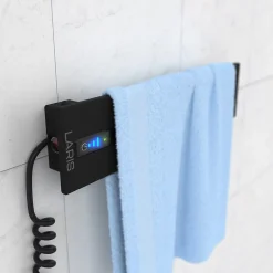 Sèche-serviettes électrique SMART 400x100 avec minuterie ECO, 24W, Noir