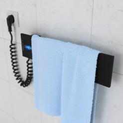 Sèche-serviettes électrique SMART 400x100 avec minuterie ECO, 24W, Noir