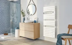 Sèche-serviettes électrique connecté avec soufflerie 1500W ADÉLIS digital blanc carat - ATLANTIC - 861545