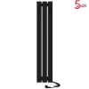 Sèche-serviettes électrique BOSTON 230x1200 avec minuterie ECO, 180W, Noir