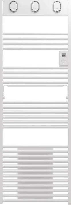 Sèche-serviettes électrique à inertie fluide Sauter Marapi tactile blanc 750W + soufflerie 1000W