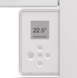 Sèche-serviettes électrique à inertie fluide Sauter Marapi tactile blanc 750W + soufflerie 1000W