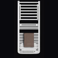 Sèche-serviettes électrique à inertie fluide Deltacalor Stendino 500W + soufflerie 1000W blanc