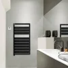 Sèche-serviettes électrique à inertie fluide Acova Astrakan noir 500W