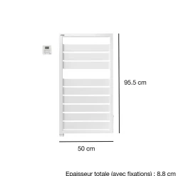 Sèche-serviettes électrique à inertie fluide Acova Astrakan noir 500W