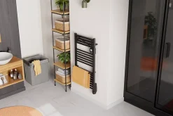 Sèche-serviettes électrique 750 W noir à inertie fluide, Noirot Actibain