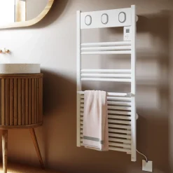 Sèche-serviettes électrique à inertie fluide Sauter Marapi tactile blanc 500W