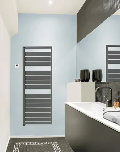 Sèche-serviettes électrique à inertie fluide Acova Astrakan anthracite 750W