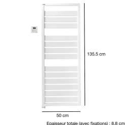 Sèche-serviettes électrique à inertie fluide Acova Astrakan anthracite 750W