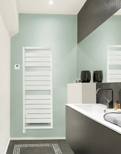 Sèche-serviettes électrique à inertie fluide Acova Astrakan +Air blanc 750W + soufflerie 1000W