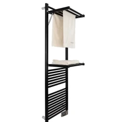 Sèche-serviettes électrique à inertie fluide Deltacalor Papillon2 750W noir