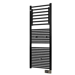 Sèche-serviettes électrique à inertie fluide Deltacalor Stendino 750W noir