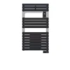 Sèche-serviettes électrique à inertie fluide Sauter Asama connectable anthracite 500W + soufflerie 1000W