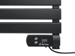 Sèche-serviettes électrique compact noir 100W