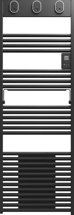 Sèche-serviettes électrique à inertie fluide Sauter Marapi tactile anthracite 750W + soufflerie 1000W