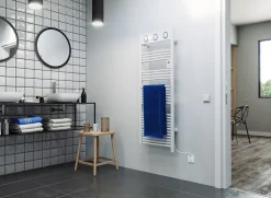 Sèche-serviettes électrique à inertie fluide Sauter Marapi tactile blanc 750W