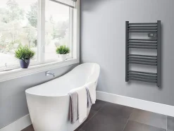 Sèche-serviettes électrique à inertie sèche Carrera Alani 750W gris anthracite