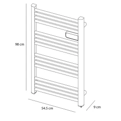 Sèche-serviettes électrique à inertie sèche Carrera Alani 750W gris anthracite
