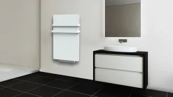 Sèche-serviettes électrique à inertie sèche Carrera Silam + Air 1400W + soufflerie 900W blanc