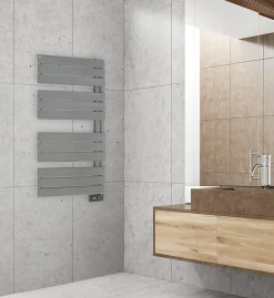 Sèche-serviettes électrique asymétrique Deltacalor 500W gris clair 5m²