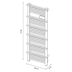 Sèche-serviettes électrique à inertie sèche GoodHome Solna blanc 750W