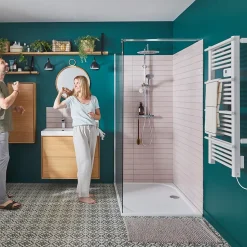 Sèche-serviettes électrique à inertie sèche GoodHome Solna blanc 500W