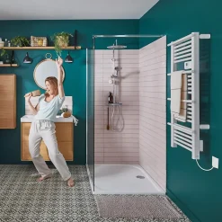 Sèche-serviettes électrique à inertie sèche GoodHome Solna blanc 500W
