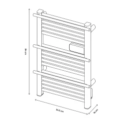 Sèche-serviettes électrique à inertie sèche GoodHome Solna blanc 350W