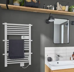 Sèche-serviettes électrique à inertie sèche GoodHome Solna blanc 350W