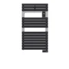 Sèche-serviettes électrique à inertie fluide Sauter Asama connectable anthracite 500W