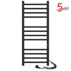 Sèche-serviettes électrique ALFA 350x900 avec minuterie ECO, 160W, Noir
