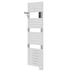 Sèche-serviettes électrique à inertie fluide Sauter Asama connectable blanc 750W + soufflerie 1000W