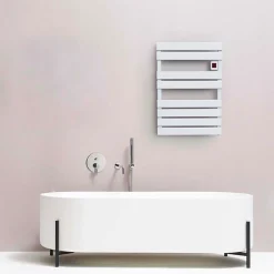 Sèche-serviettes électrique à inertie fluide Kalia Cameron blanc soufflerie 500W
