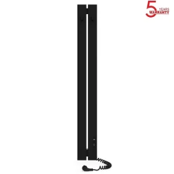 Sèche-serviettes électrique BOSTON 150x1200 avec minuterie ECO, 120W, Noir