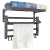 Sèche-serviettes électrique avec étagère gris anthracite 55W
